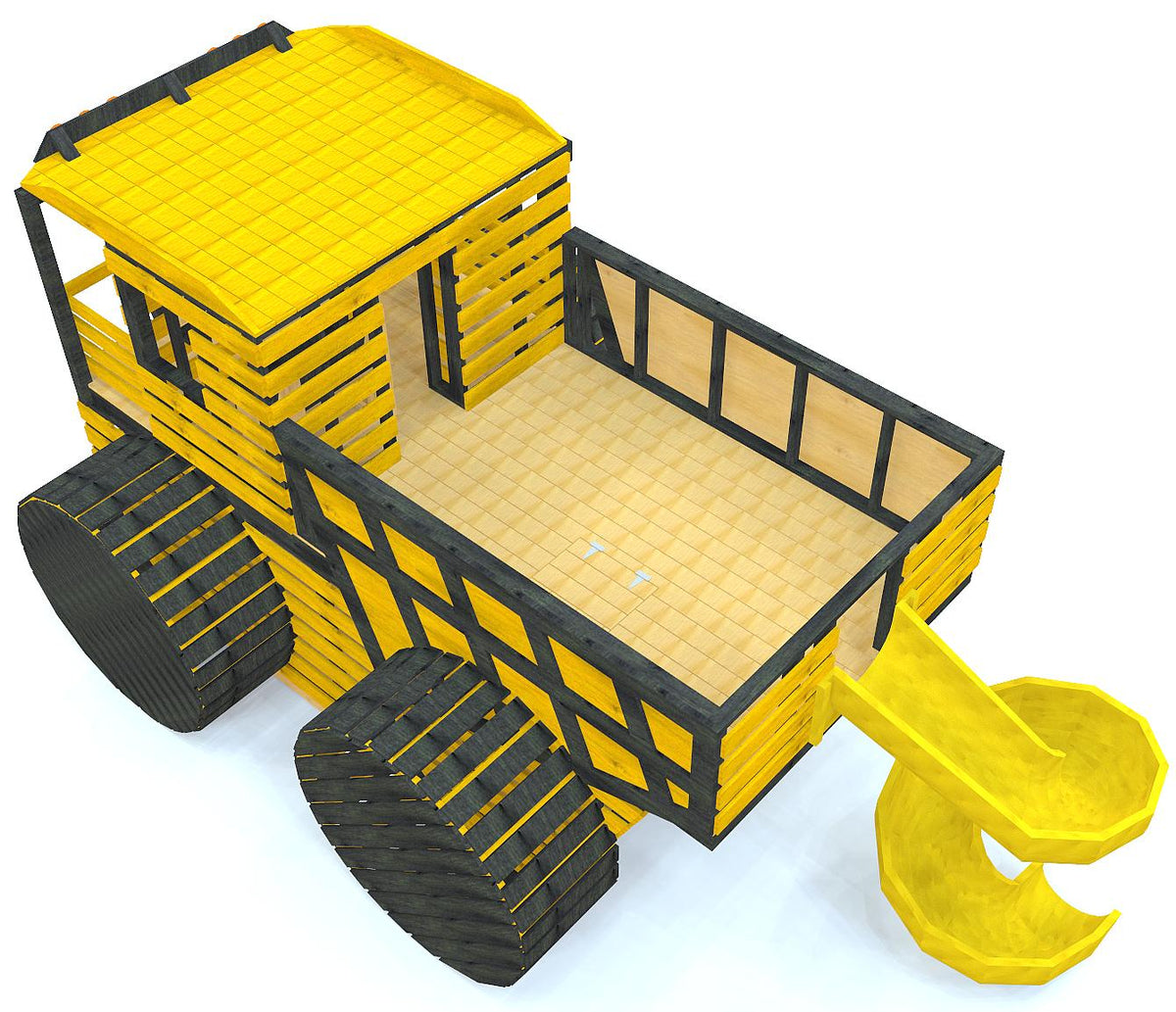 Large Dump Truck Playset Plan 13x20ft Outdoor DIY Project for Kids Paul s Playhouses