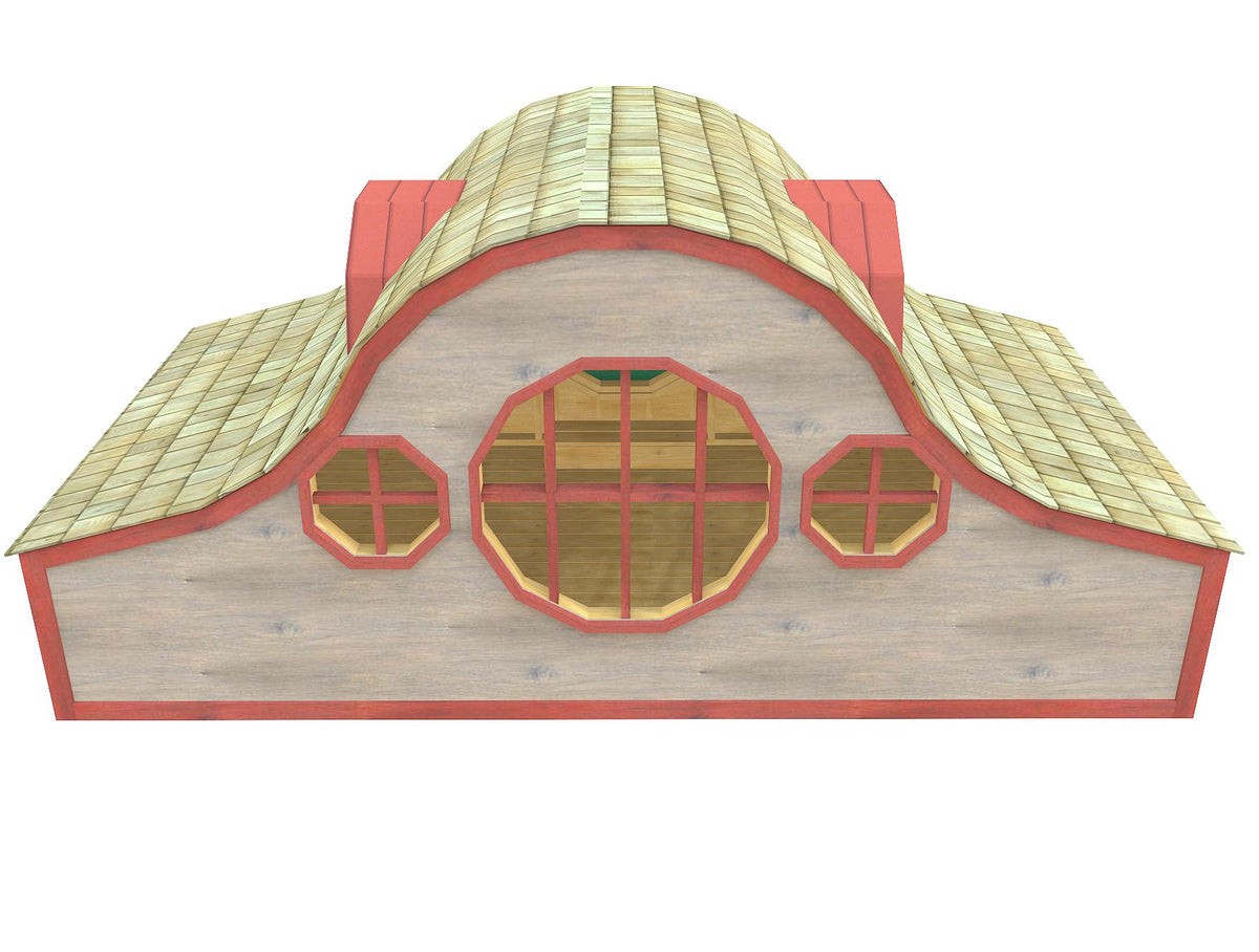 Hobbit Playhouse Plan 8x16ft Outdoor DIY Project for Kids