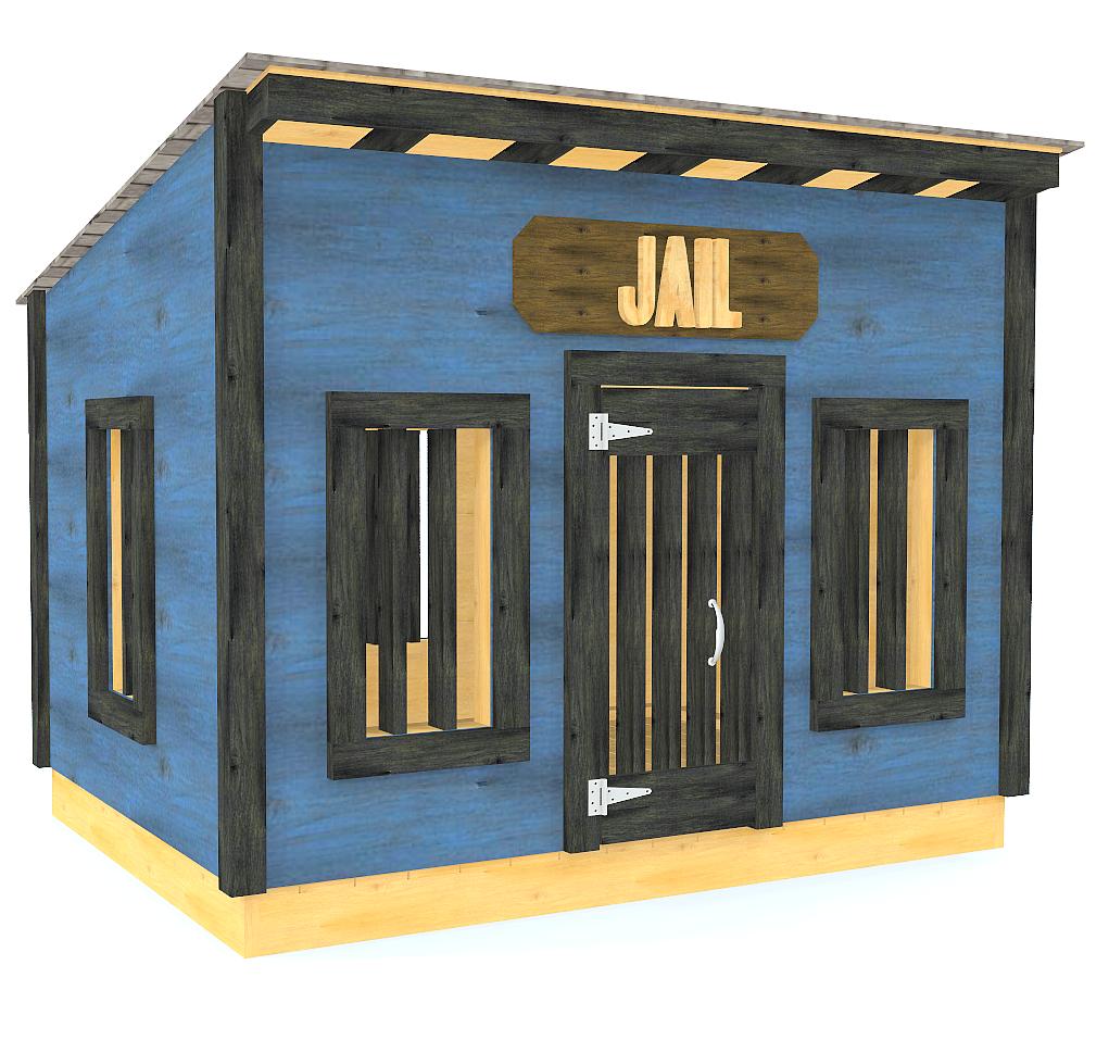 DIY Jail playhouse plan plan for kids