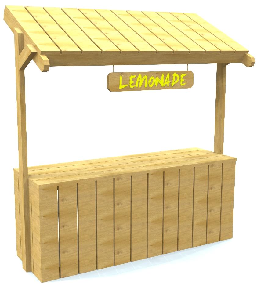 wooden lemonaid stand plan