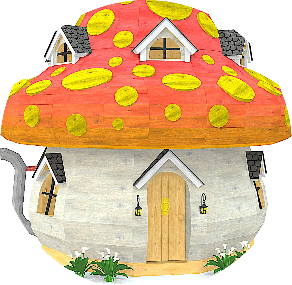 Large, 2 story toadstool playhouse