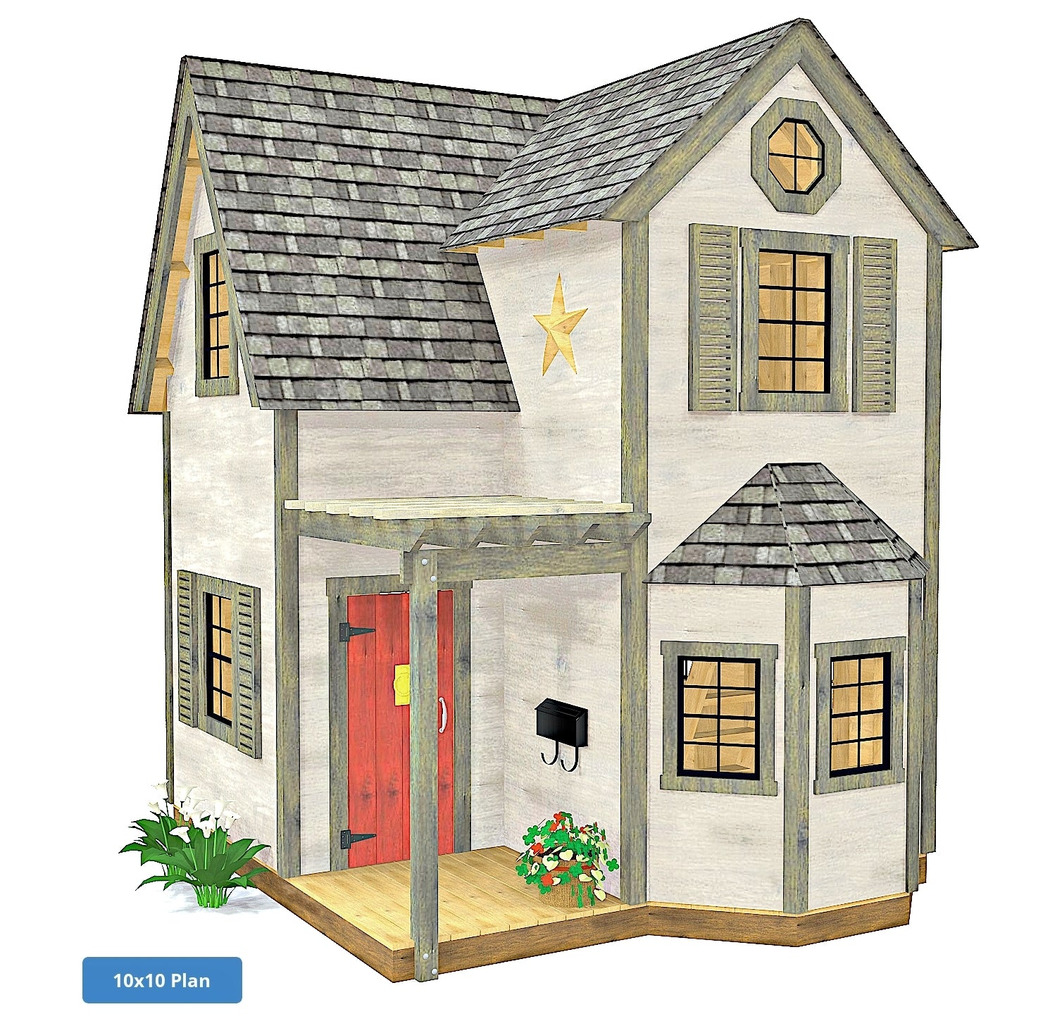 Diy Playhouse Free Cubby House Plans Pdf Crooked Playhouse Plans