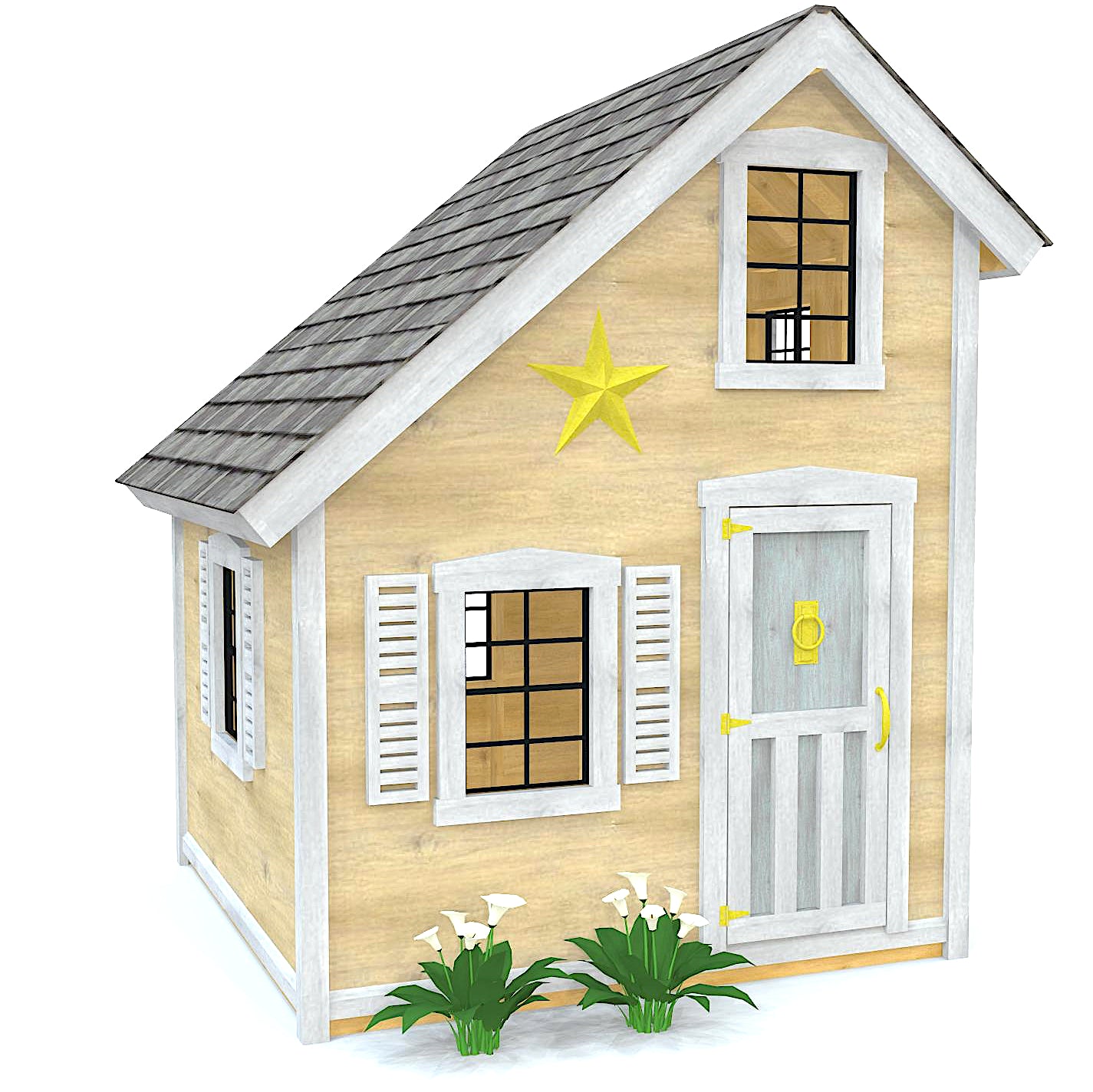 8x8 Loft Playhouse Plan Charlotte's DIY Saltbox Playhouse