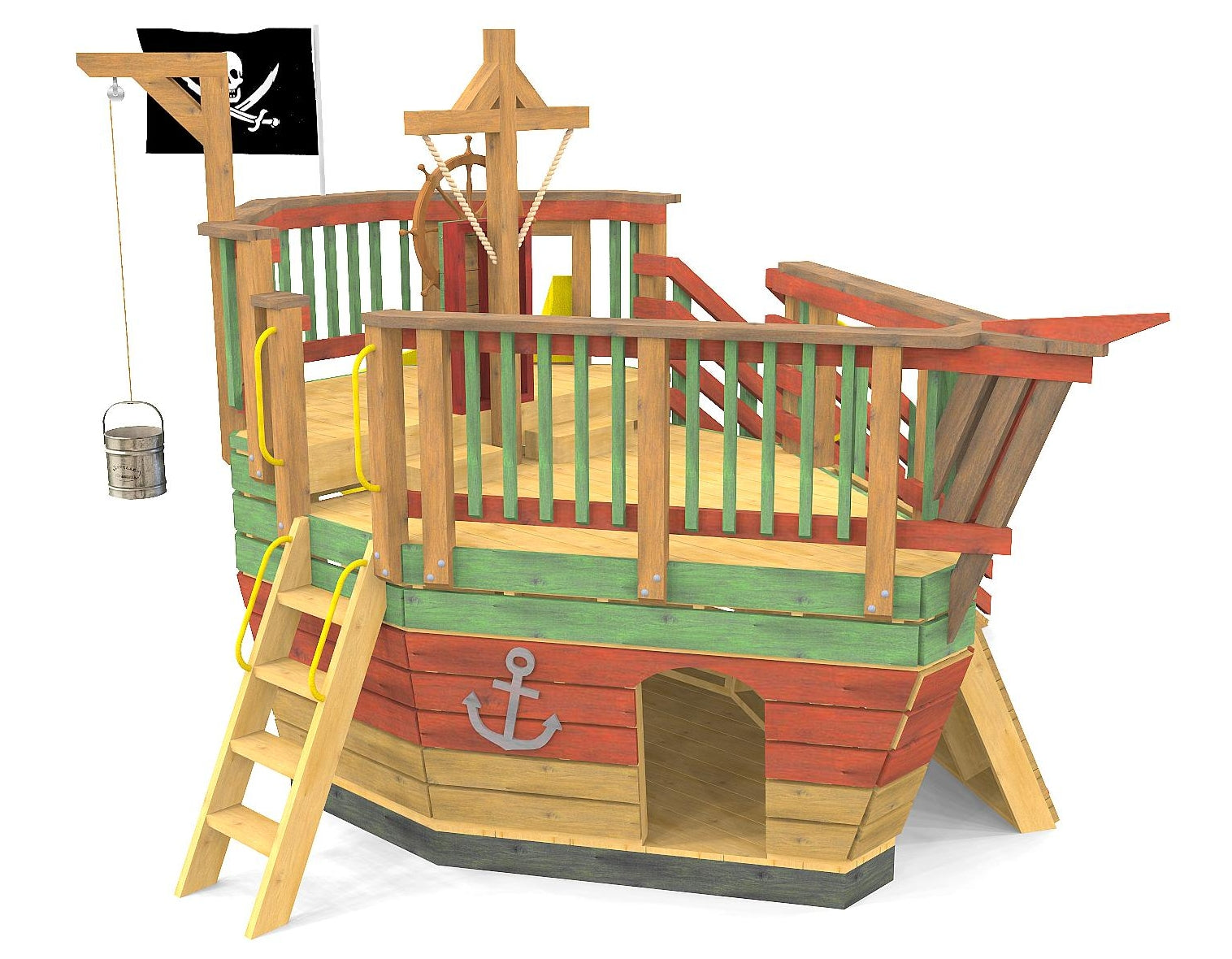 Crimson Raider Pirate Ship Plan