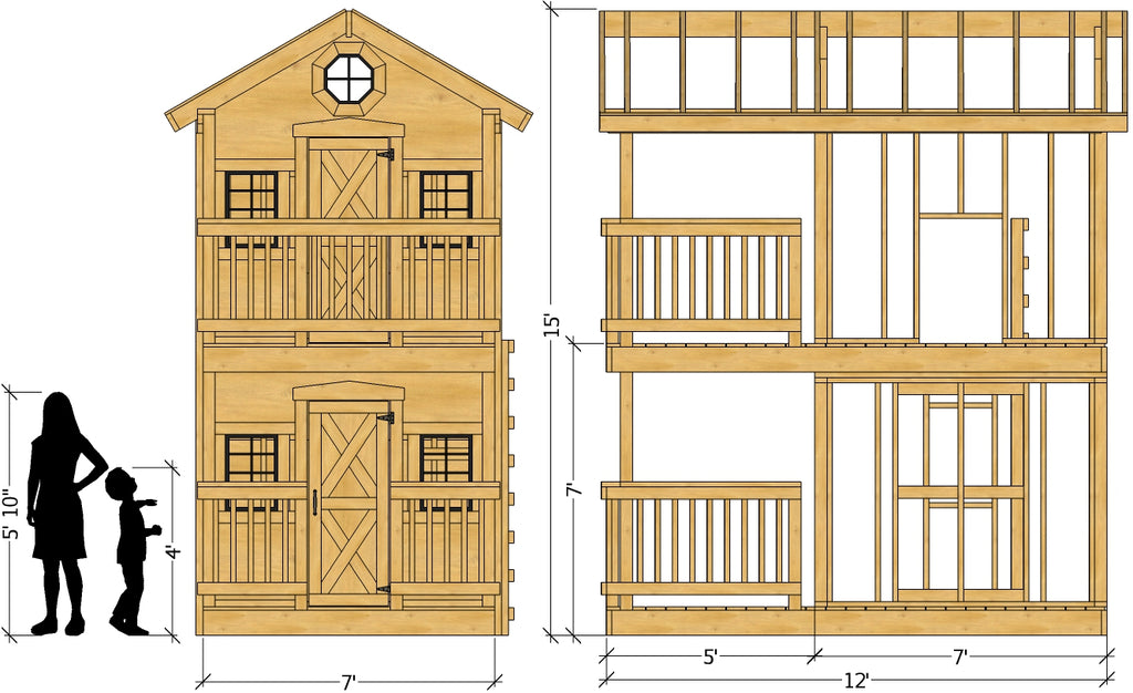 double decker playhouse plan