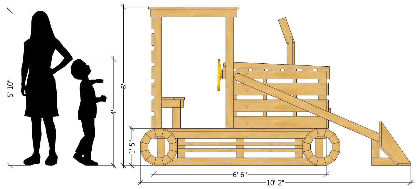 Bulldozer (Qty In Stock:82) – Woodcraft Kits Bulldozer (Qty In Stock:82) – Woodcraft Kits