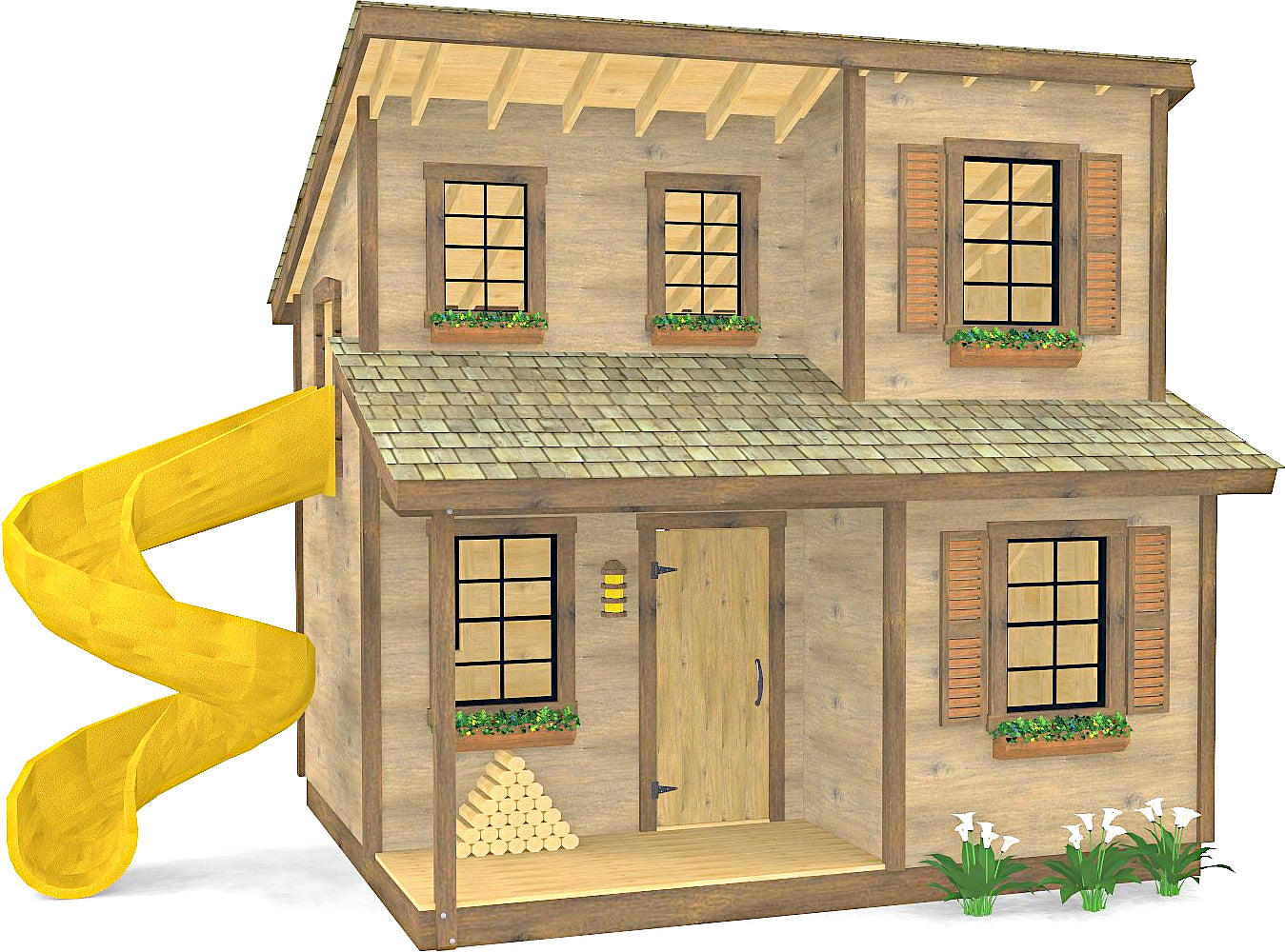 Upstate Camp Playhouse Plan 12x14 Cabin Project for Kids