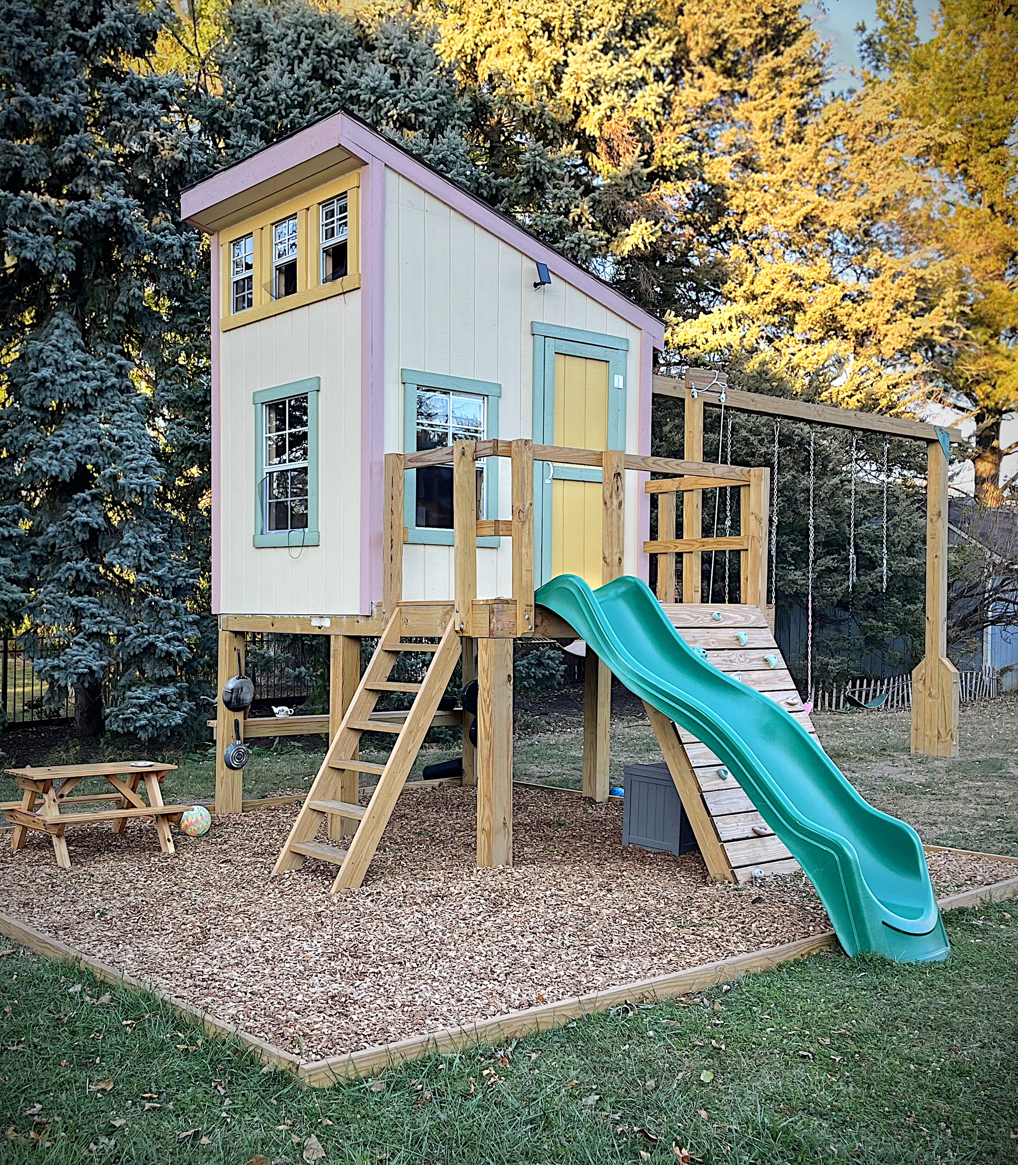 Secret Clubhouse Plan Elevated 8x10 Lean-to DIY Project for Kids