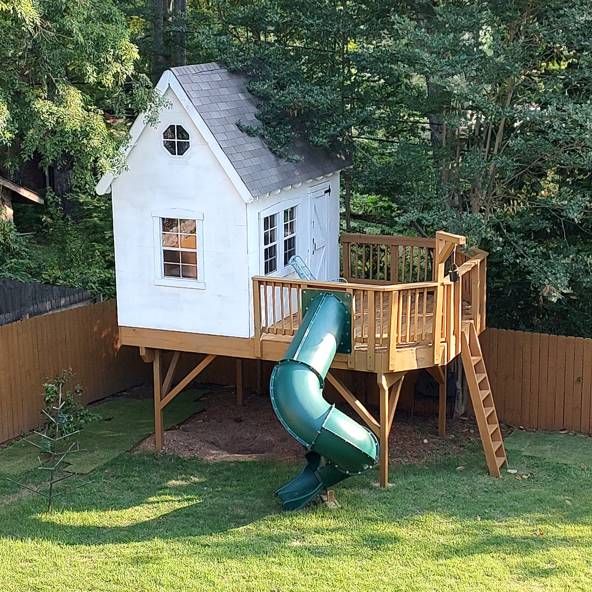 Elevated Playhouse Plans Slide For Childrens Playhouse Elevated