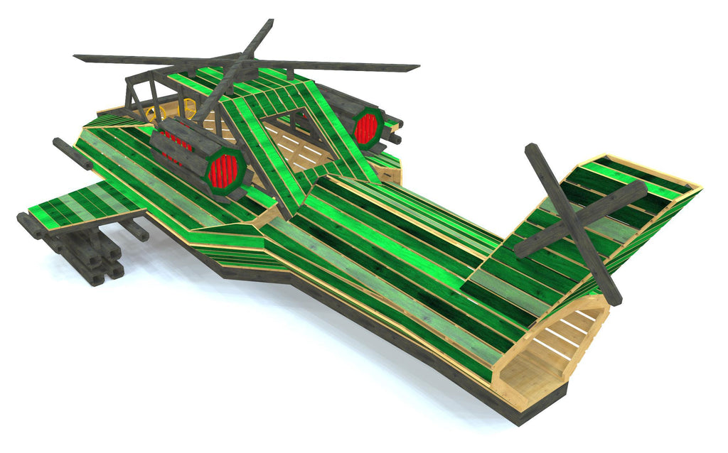Apache helicopter DIY outdoor playset plan