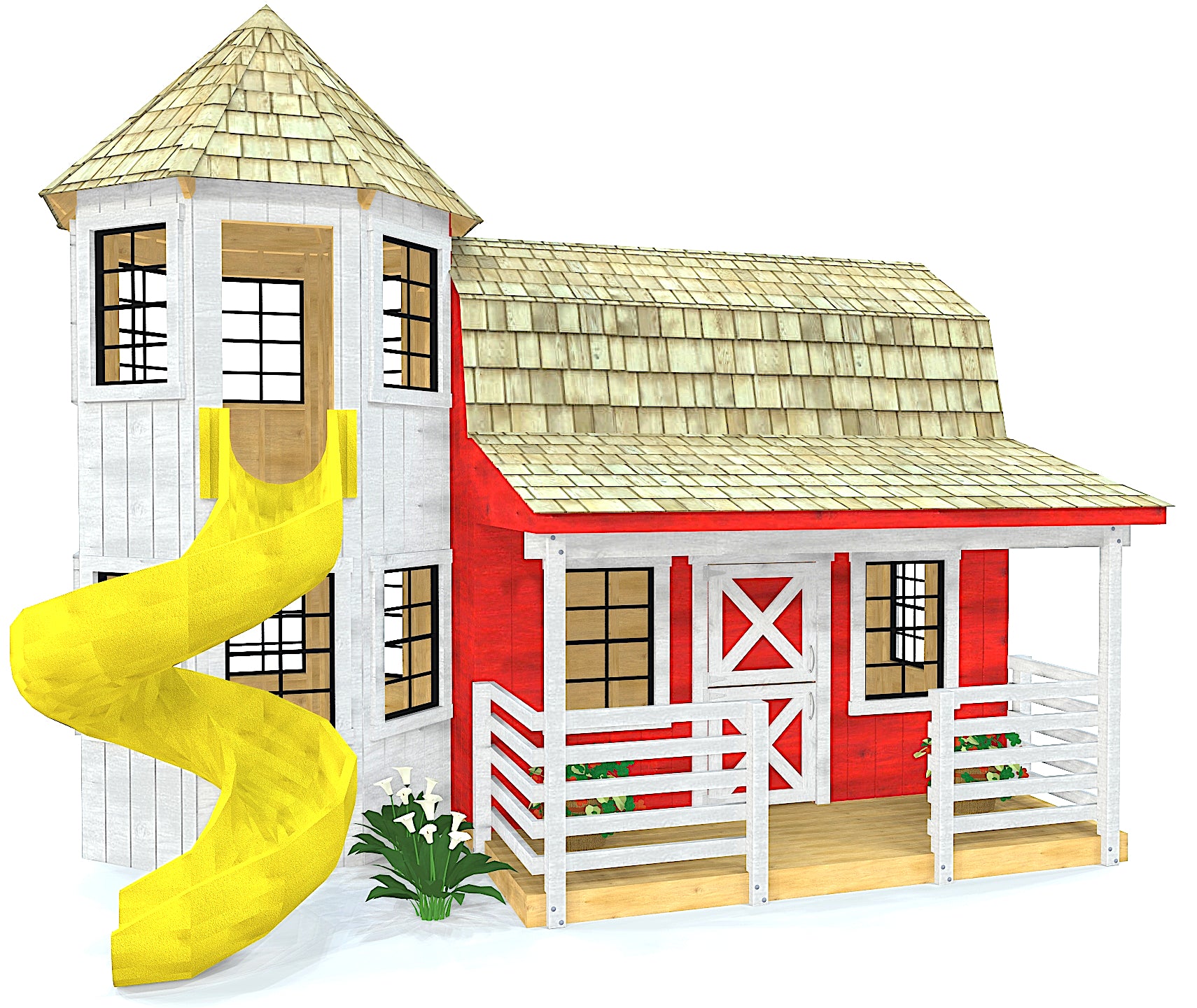 Barn Silo Playhouse Plan・2-Options