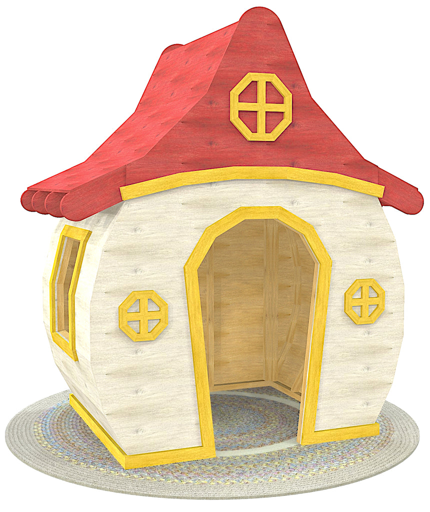 DIY indoor mushroom playhouse plan for kids