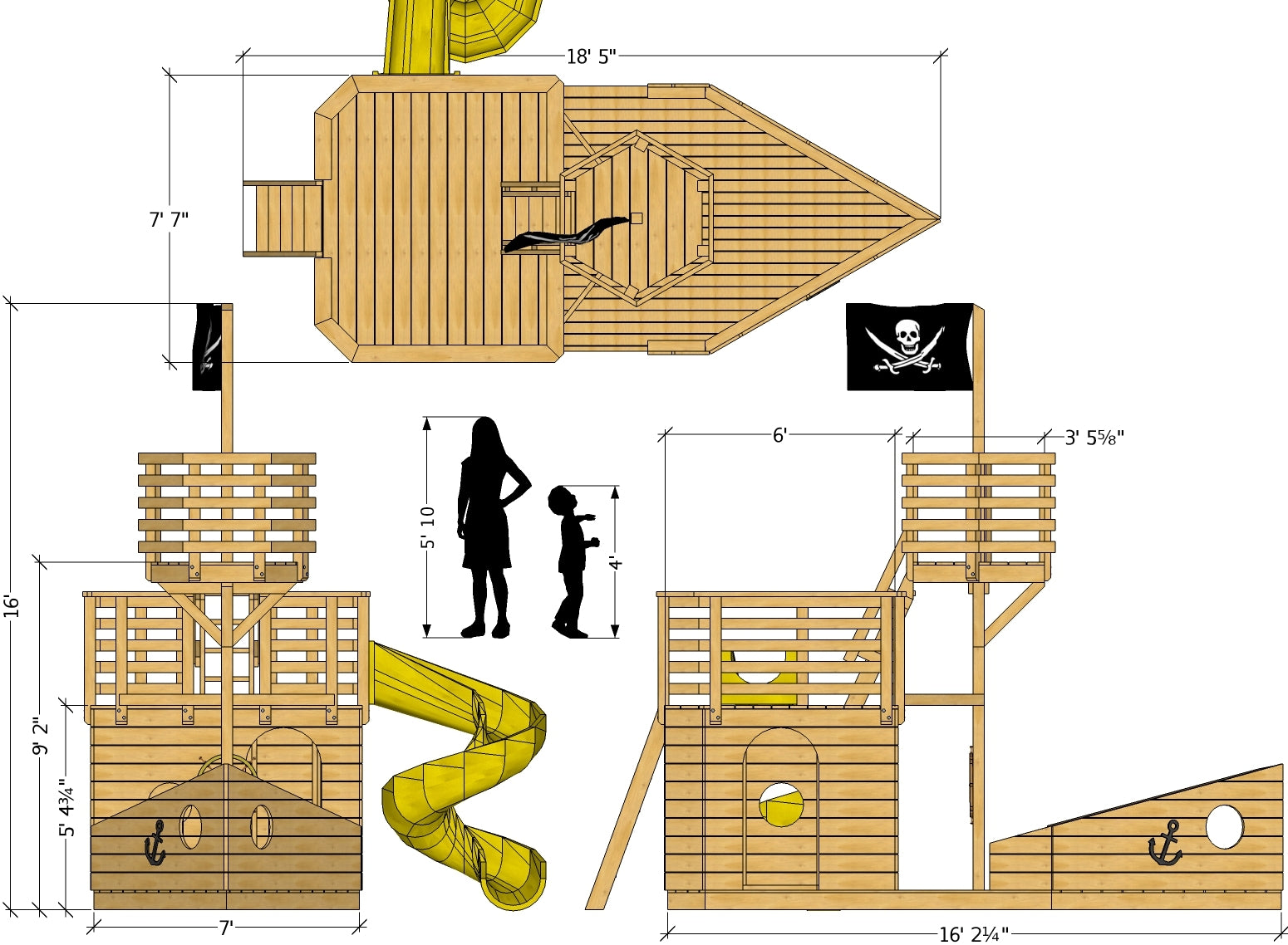 Crippling Clipper Pirate Ship Plan