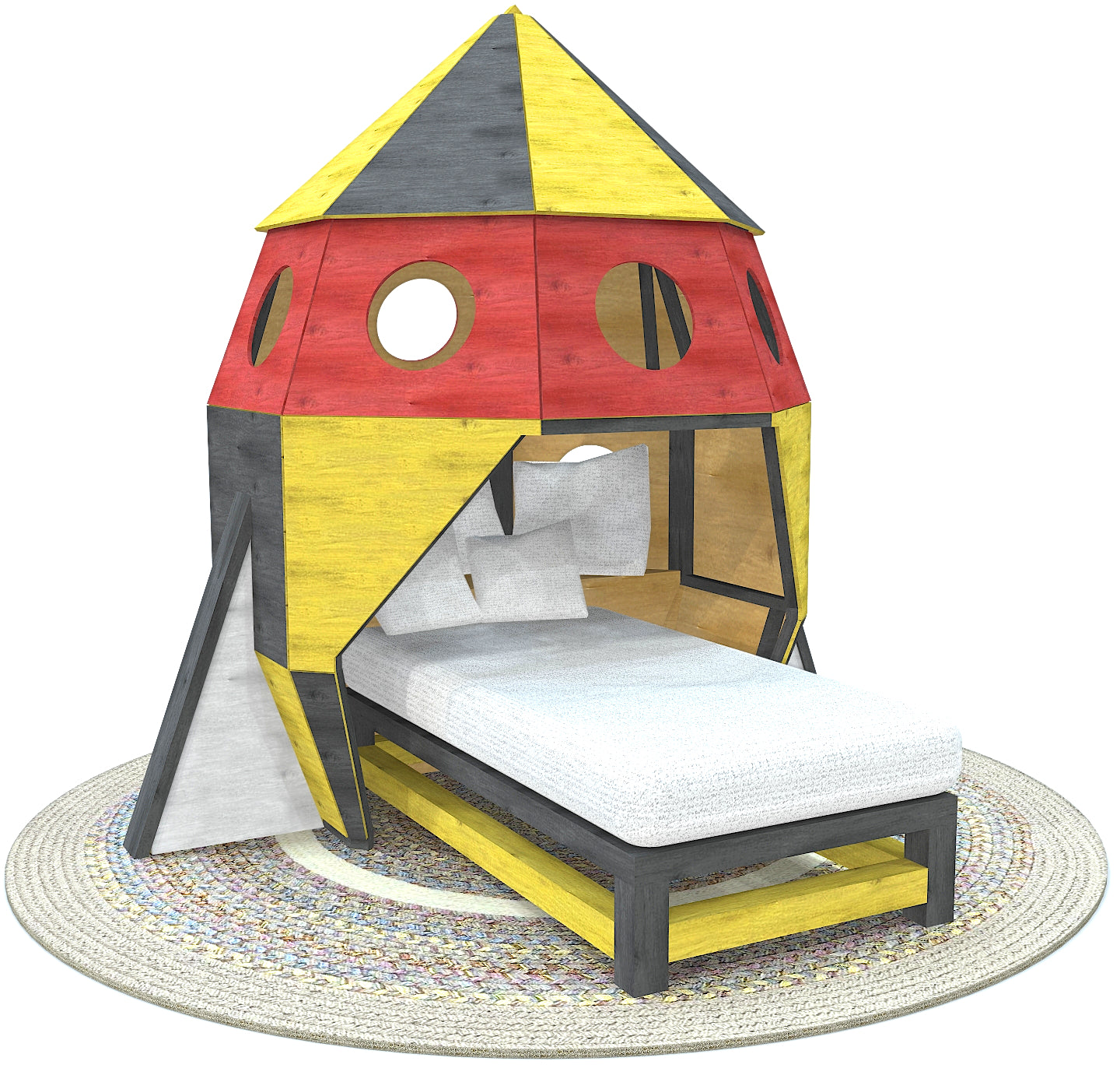 rocket ship tent "Deep Space" Rocket Ship Bed Canopy Plan