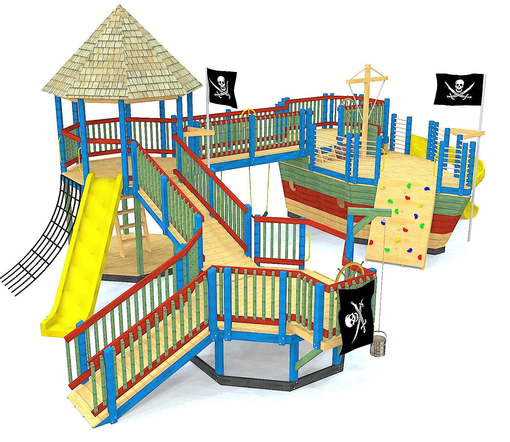 Large Pirate Ship Playground Plan 26x33ft Outdoor DIY Play