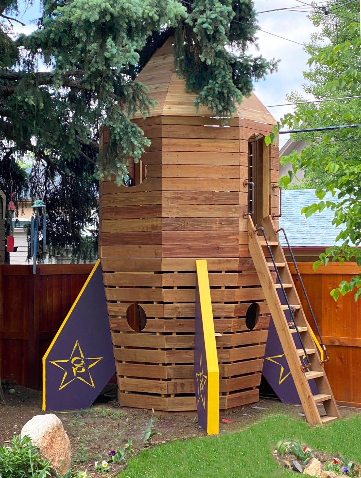 Rocket-Ship Playset Plan | 8x8ft Outdoor DIY Project - Paul's Playhouses