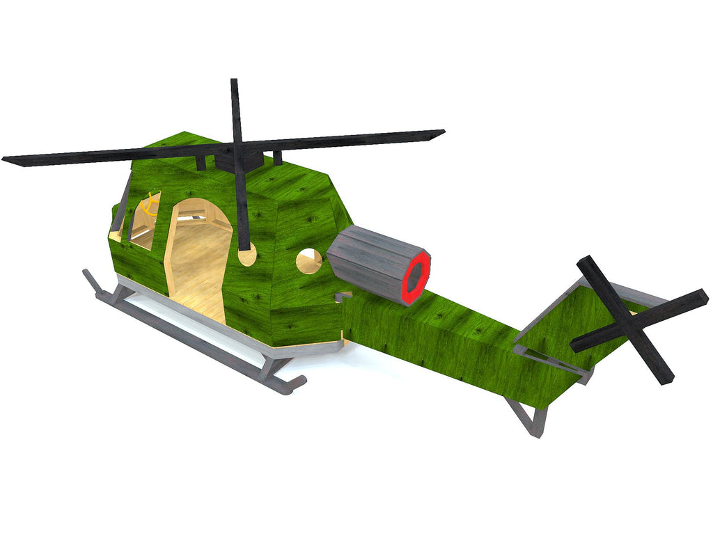 Wooden helicopter play-set plan