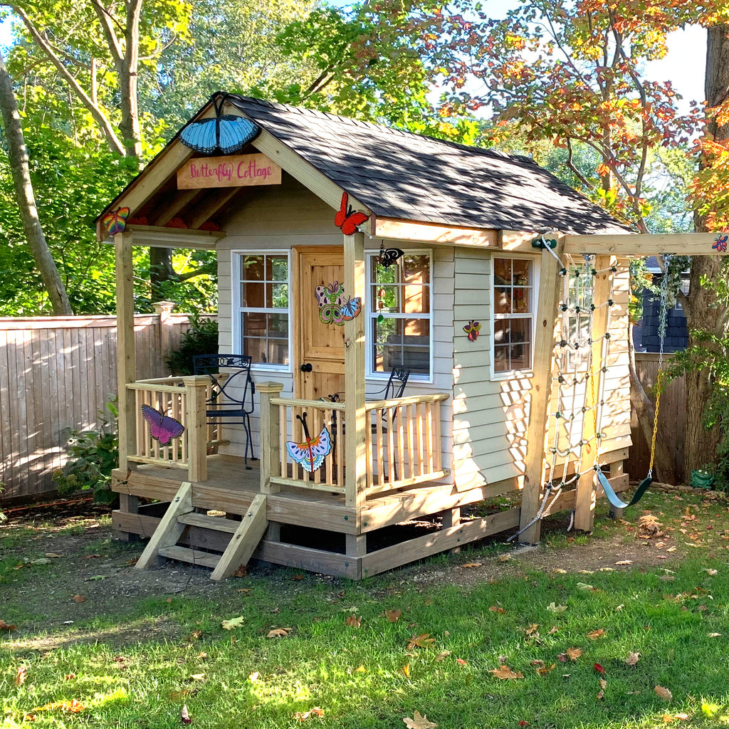 A butterfly themed playhouse