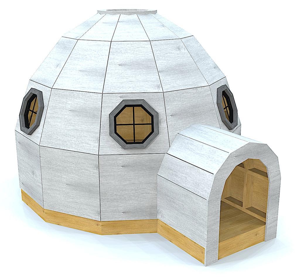 8x10 igloo DIY playhouse plan w/ windows