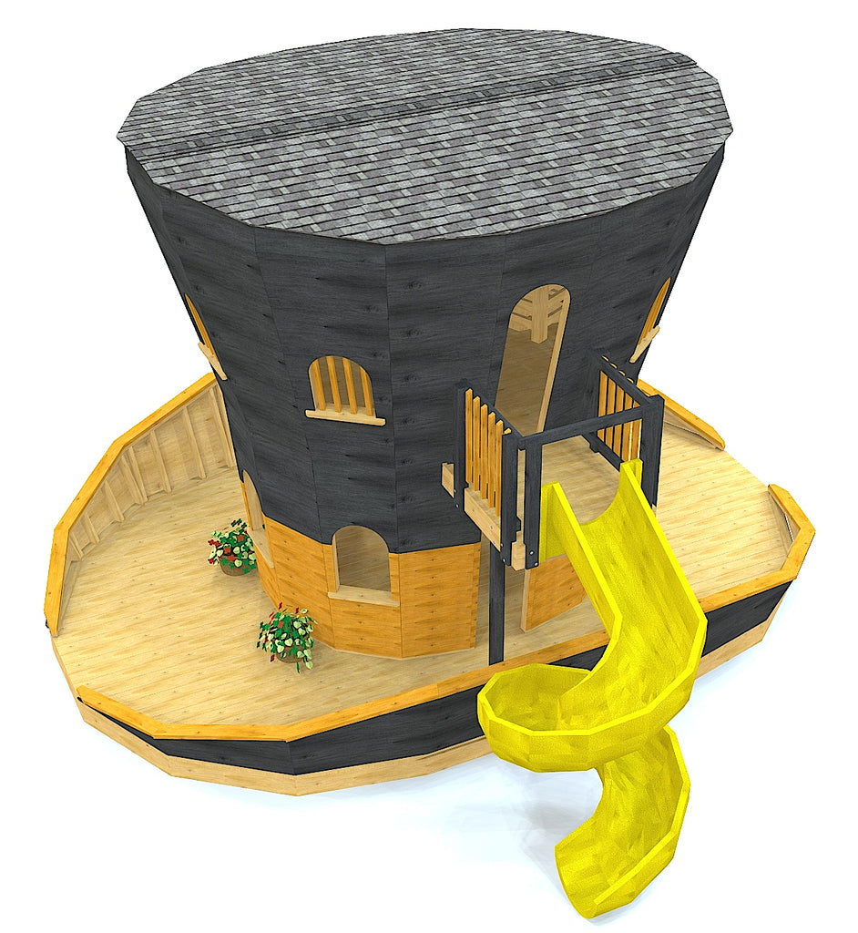 Top hat playset plan with slide