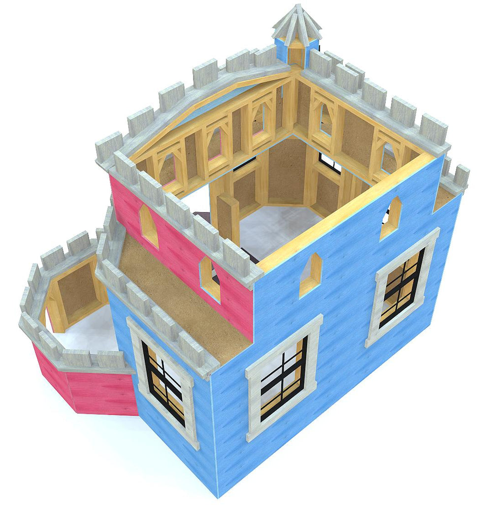 open concept indoor castle playhouse plan