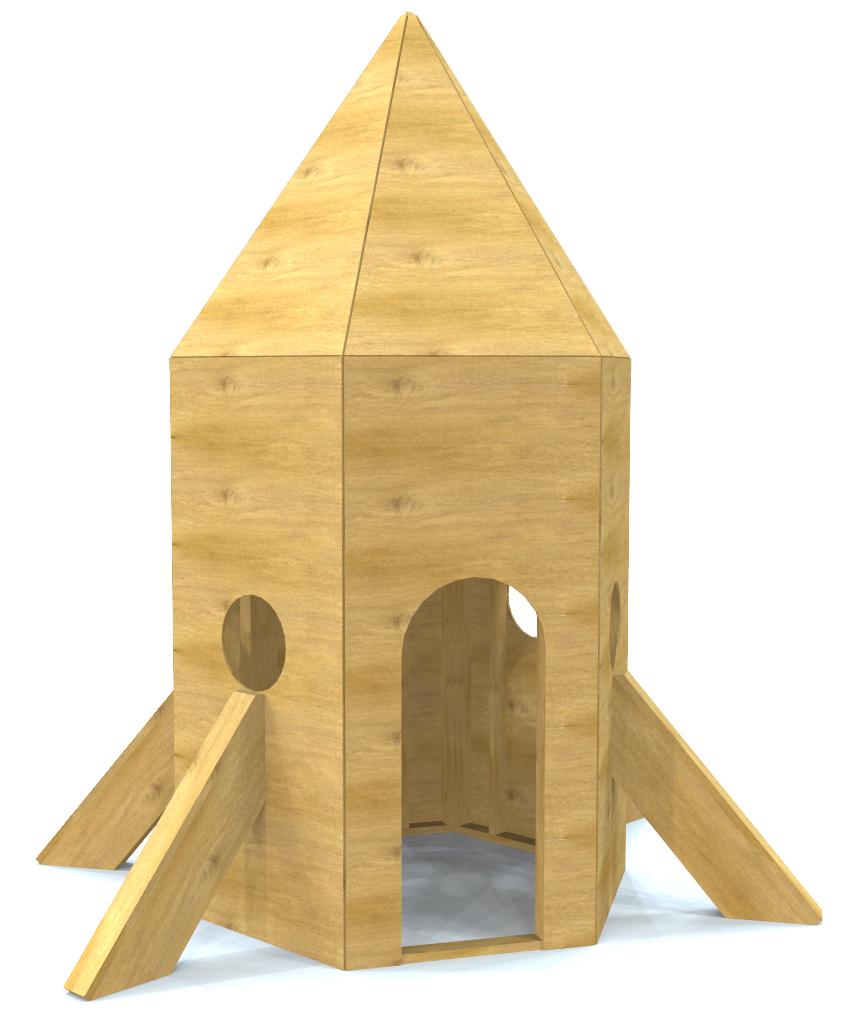 Free rocketship playhouse plan