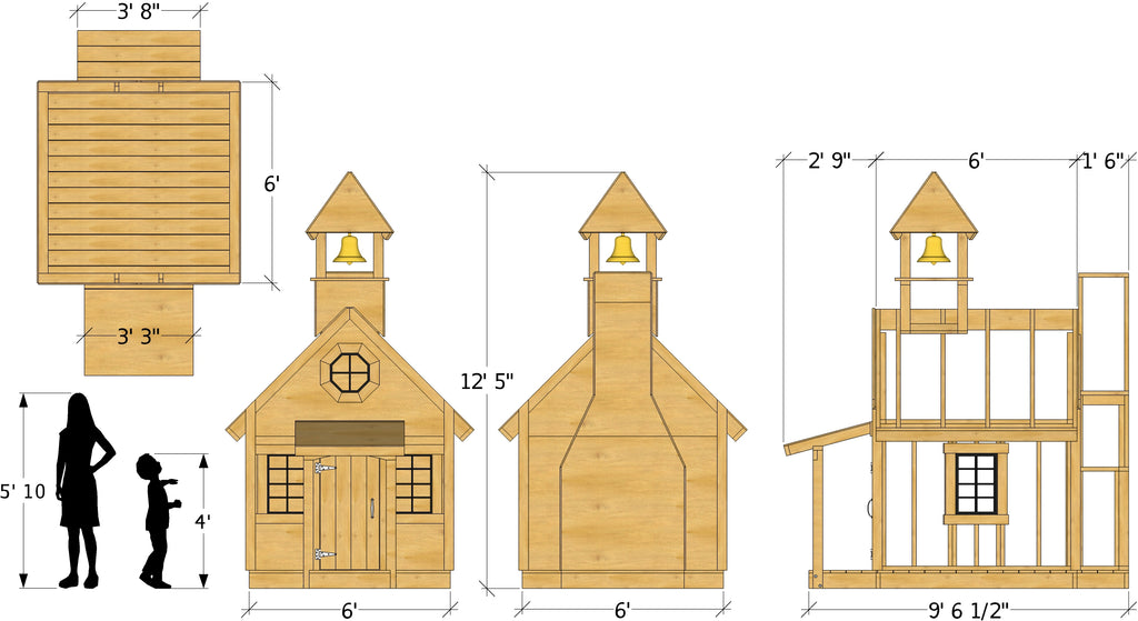School playhouse plan dimensions
