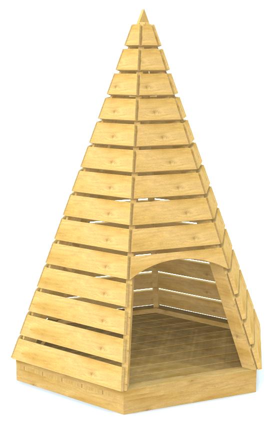 Childrens top wooden teepee