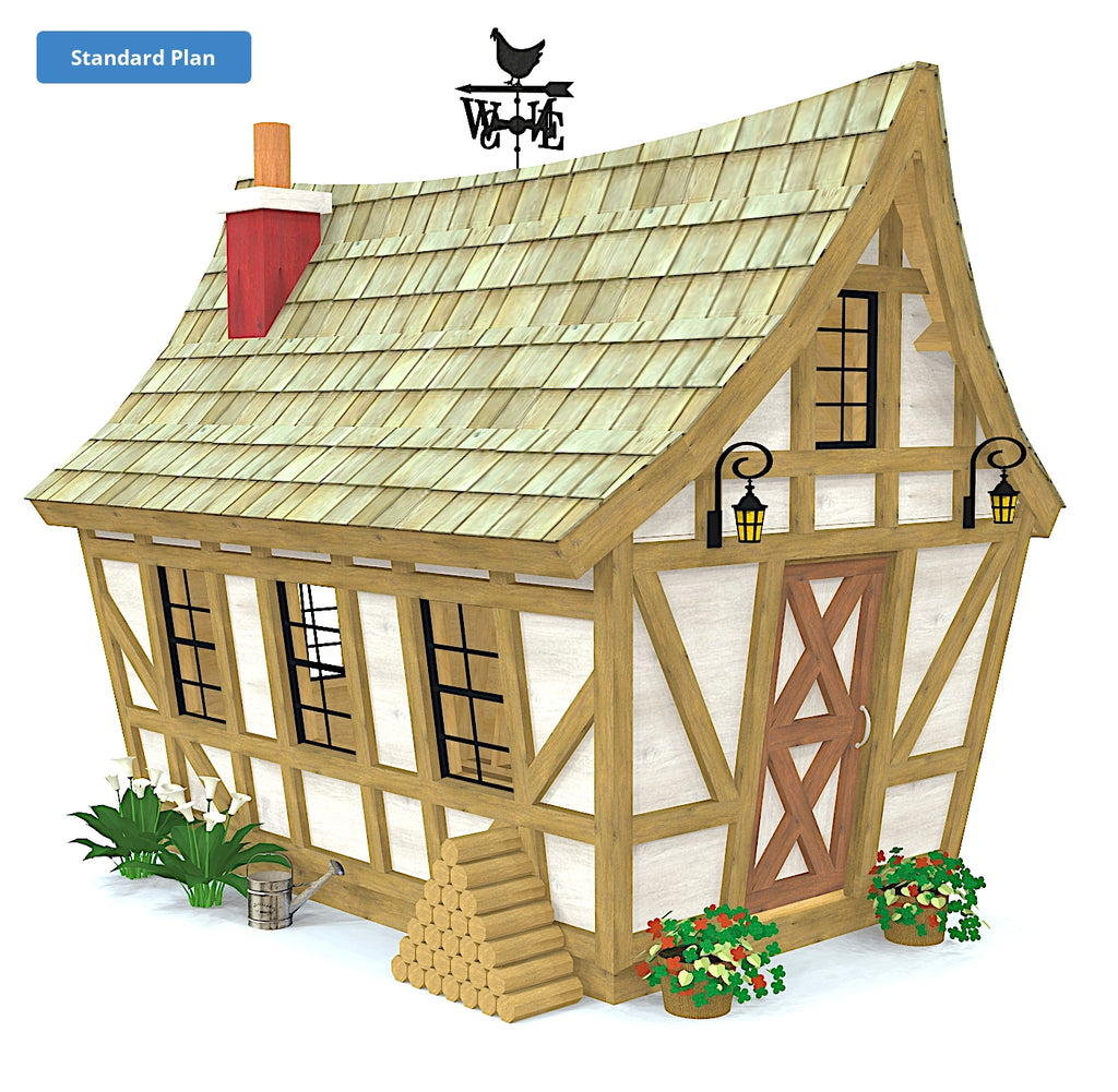 Children's Tudor cottage playhouse plan