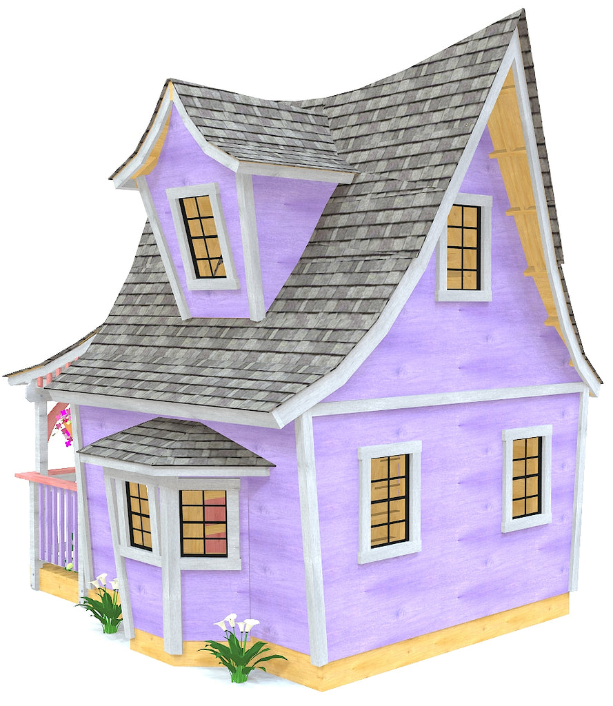 Purple girl's wendy house plan