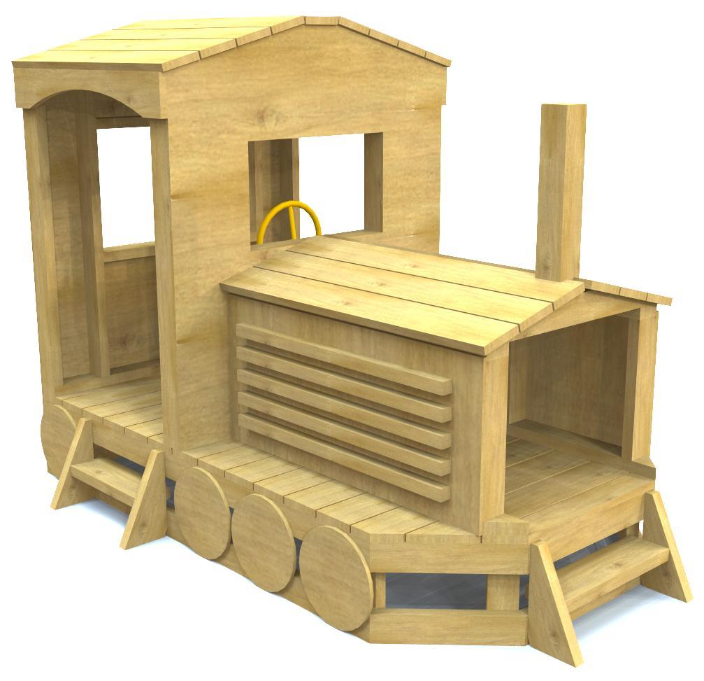 Free, wooden train play-set plan for kids