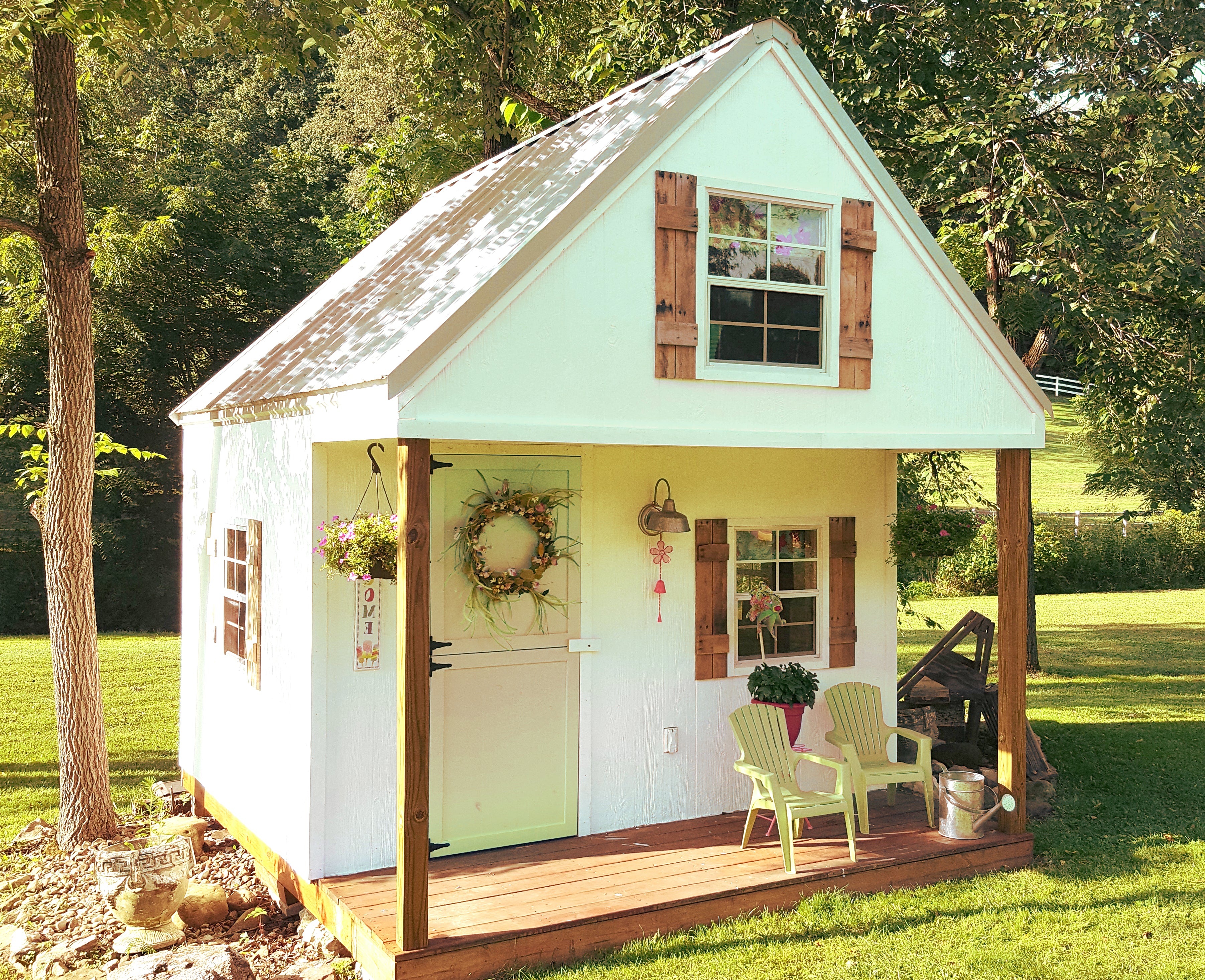 Diy Playhouse Plans Outdoor Raised Playhouse Porch Loft Playhouse