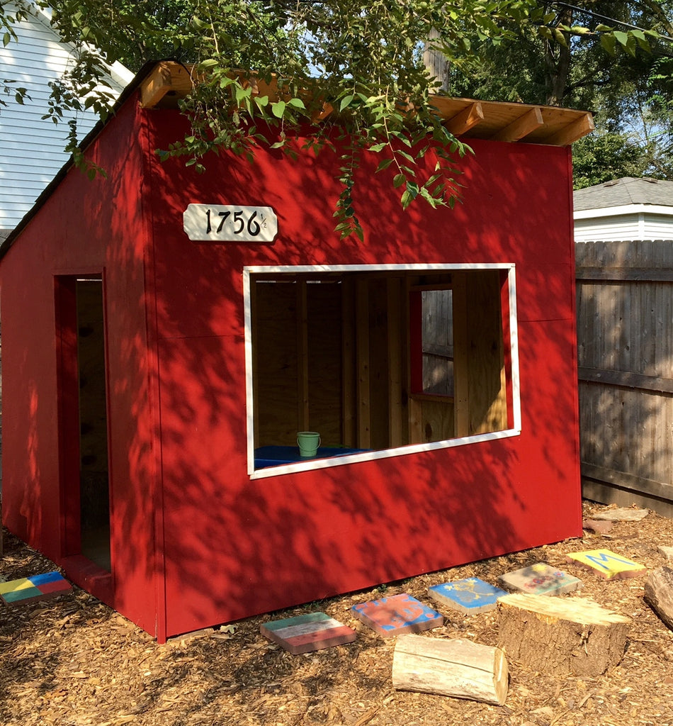 red backyard playhouse