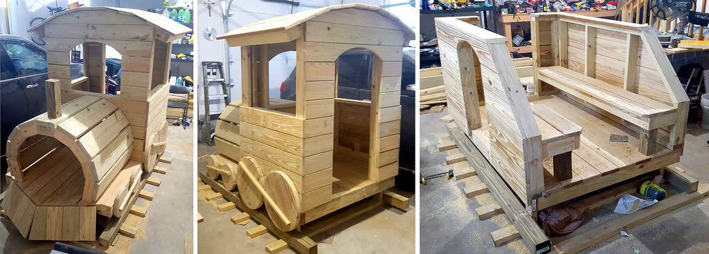 Wooden train play-set plan