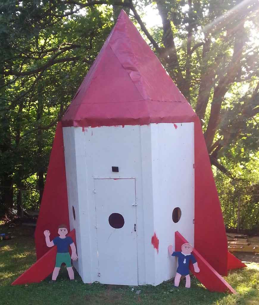 7x7ft Free Rocketship Playset Plan for Kids - Paul's Playhouses